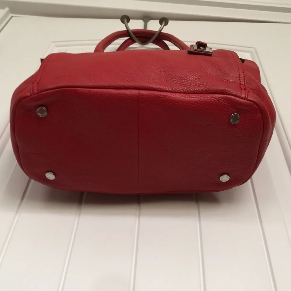 Calvin Klein Red Leather Handbag In Preloved & Gently Used Condition! - Picture 6 of 14